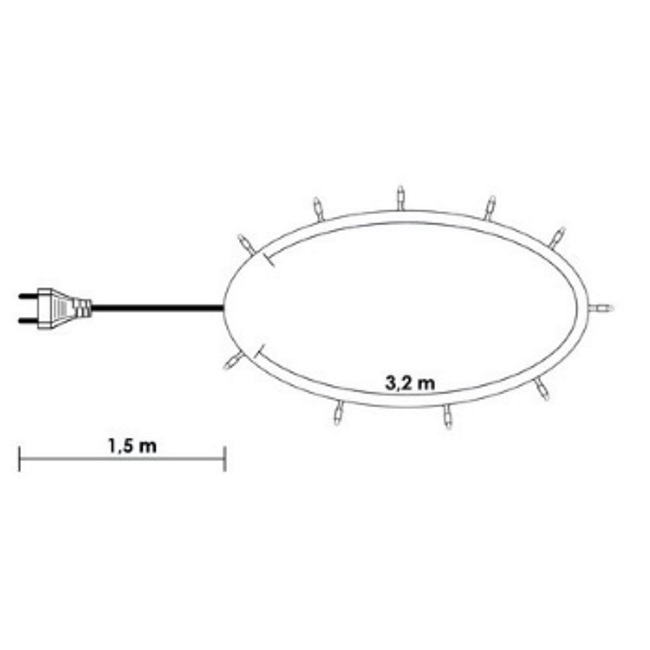 LED svetleći niz 120 kom KDL 121 (toplo bela boja)-3